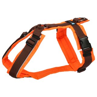 Annyx Brustgeschirr Protect leuchtorange/braun M