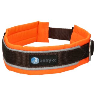 Annyx Steckhalsband Protect leuchtorange/braun 4 (Umfang 37-43cm)
