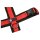 Annyx Brustgeschirr Fun schwarz/rot L
