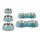 Beeztees Doppelnapf Glorius Blau 42 cm / 2 x 700 ml