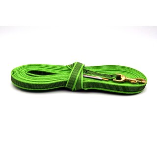Schleppleine Sledwork Open Range line mit Handschlaufe lime green 5 m